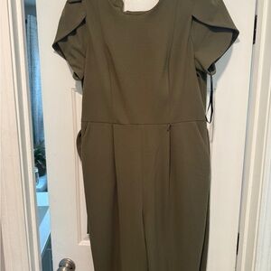 Elegant Olive Green Dress